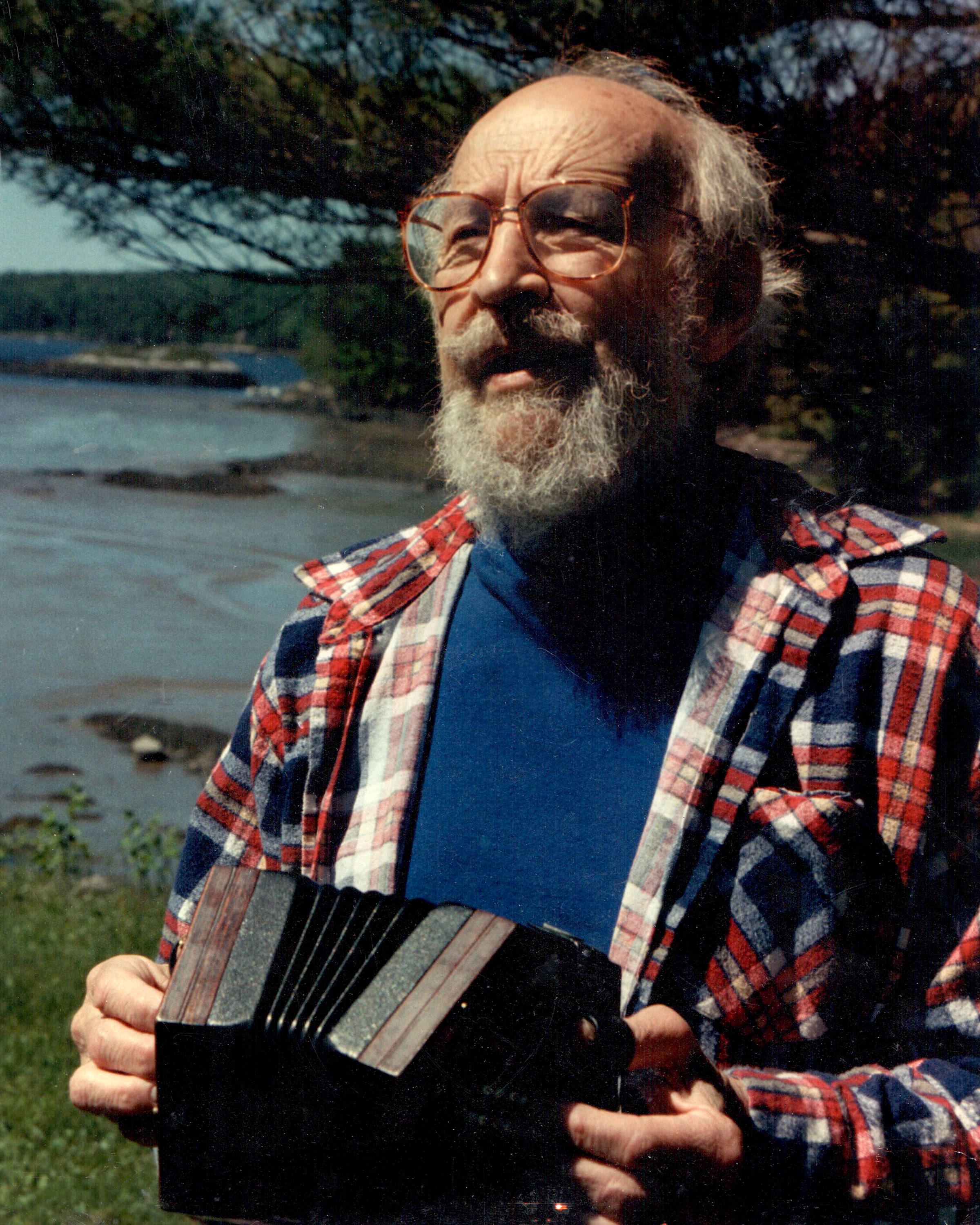 Bill playing a concertina